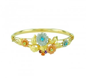 Multi Gemstone Floral Bracelet 23633