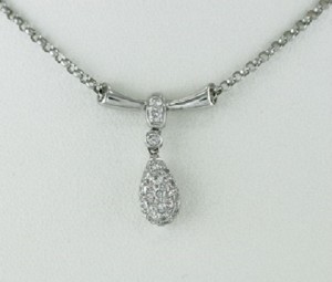 Teardrop Shaped Diamond Necklace 21356