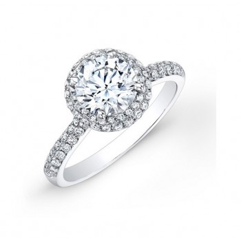 Double Halo Diamond Engagement Ring 23420