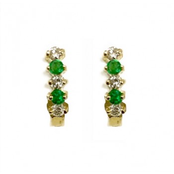 Emerald and Diamond Earrings 25190