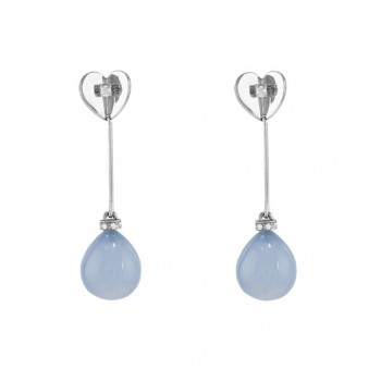 Escada Chalcedony and Diamond Dangle Earrings JH-OBDR