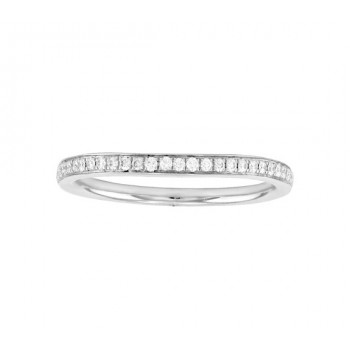 Lazare Curved Pavé Diamond Ring Top LB010K-258PT