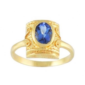 Oval Tanzanite Solitaire Ring 15405