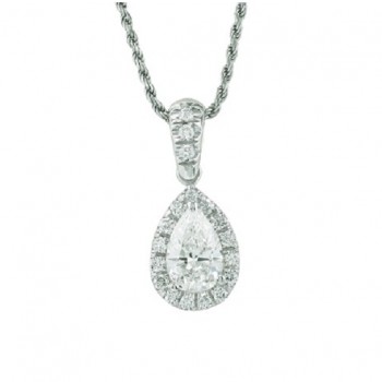 Pear Shape Diamond Halo Necklace 21723