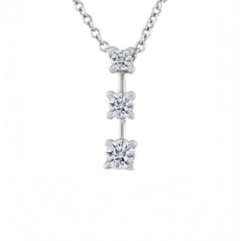 Three Stone Diamond Necklace 18039