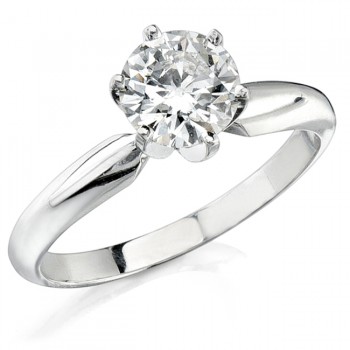 14k White Gold 1/4 Ct. Solitaire Diamond Ring
