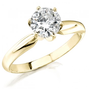 14k Yellow Gold 3/5 Ct. Solitaire Diamond Ring