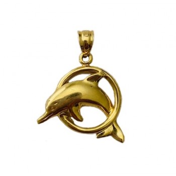 Yellow Gold Dolphin Pendant 29116
