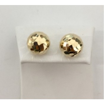 Yellow Gold Psychedelic Ball Earrings 29376
