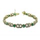 Bezel Set Oval Emerald and Diamond Bracelet 14244