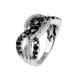 Black and White Diamond Infinity Ring 25192