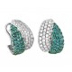 Blue and White Pavé Diamond Earrings 12171