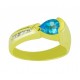 Blue Topaz and Diamond Ring 15512