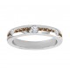 Channel Set Chocolate and White Diamond Ring 15605