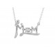 Dancing Diamond Mother-and-Child Necklace 24358