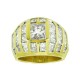 Domed Princess Cut Diamond Ring 17144