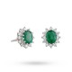 Emerald and Diamond Halo Earrings 26641