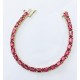 Emerald Cut Pink Topaz Bracelet 23965
