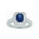 Emerald Cut Sapphire and Diamond Ring Top 23175