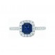 Emerald Cut Sapphire and Diamond Ring Top 23176