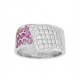Féraud Pink Sapphire and Diamond Wave Ring SK061GSRB