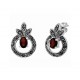 Garnet and Marcasite Earrings 23928
