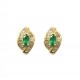 Marquise Shape Emerald and Diamond Earrings 18140