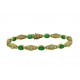 Oval Emerald and Diamond Bracelet 14638