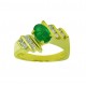 Oval Emerald and Diamond Ring 23057