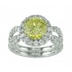 Split Shank Yellow and White Diamond Ring Top 18795