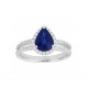 Teardrop Sapphire and Diamond Ring 23745