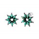Turquoise Flower Stud Earrings 23610