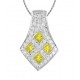 Yellow and White Diamond Pendant 10097
