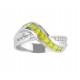 Yellow and White Diamond Wave Ring 15567