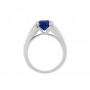Emerald Cut Sapphire and Diamond Ring Front 10214