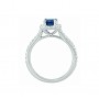 Emerald Cut Sapphire and Diamond Ring Front 23176