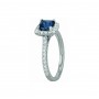 Emerald Cut Sapphire and Diamond Ring Side 23176