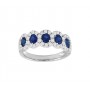 Five Stone Sapphire and Diamond Ring Top 24532