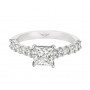 Martin Flyer Princess Cut Diamond Engagement Ring Flat 5139SRCPL