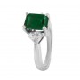 Martin Flyer Three Stone Emerald and Diamond Ring Side 5144PL-14082