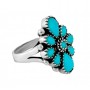 Sleeping Beauty Turquoise Cluster Ring Side 24789