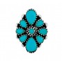 Sleeping Beauty Turquoise Cluster Ring Top 24789