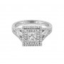 Split Shank Princess Cut Diamond Ring Flat 23442