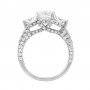Three Stone Diamond Engagement Ring Front 17104