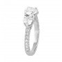 Three Stone Diamond Engagement Ring Side 17104