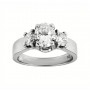 Three Stone Oval Diamond Ring 15680
